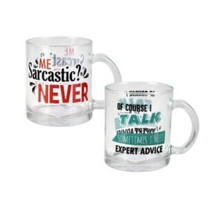 Mug daily glass strt w print 330ml