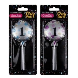 Candle birthday balloon round asstd-1