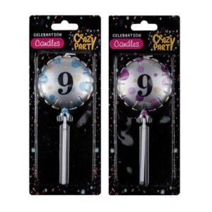 Candle birthday balloon round asstd-9