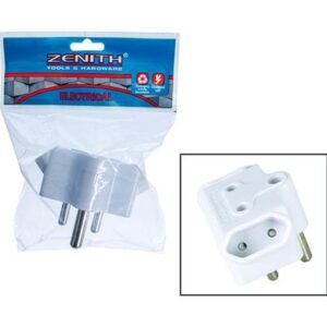 Plug-adaptor 1x16amp+2x5amp-2pin zenith