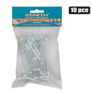 Pegboard-hooks single-prong 100mm pkt-10
