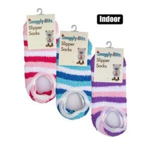 Socks indoor slipper w/grip stripe