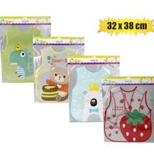 Baby bib printed asstd-designs 38x32cm