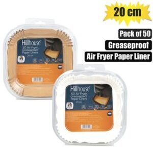 Air fryer liners 20cm square 50pc