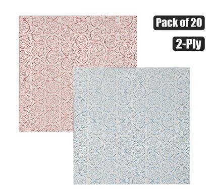 Serviettes 2ply 33cm 20pc circles